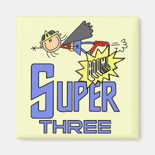 Superhero Girl 3rd Birthday Tshirts and Gifts Magnet