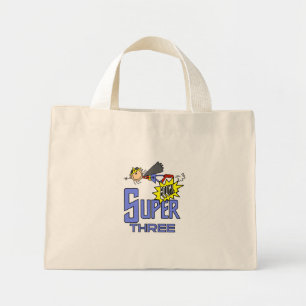 Superhero Girl 3rd Birthday Tshirts and Gifts Mini Tote Bag