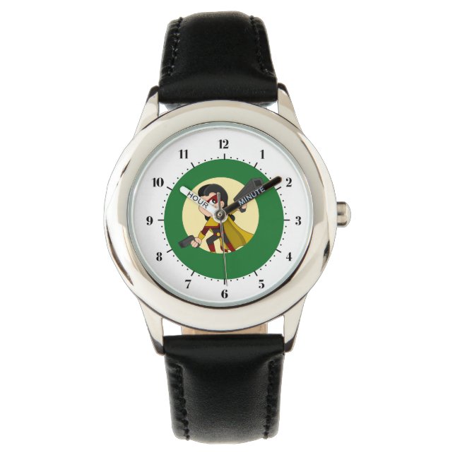 Superhero girl cartoon watch (Front)