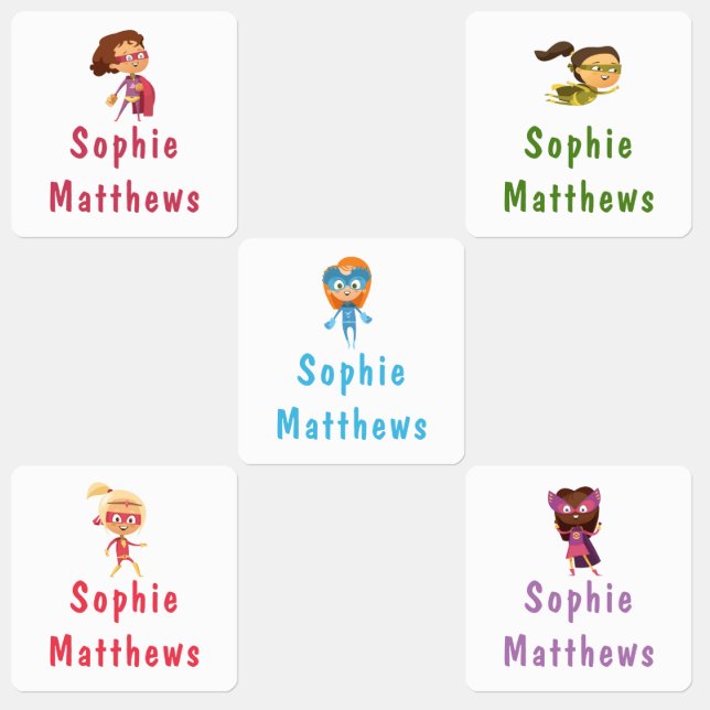Superhero Girl Custom Personalized Name Clothing (Group)