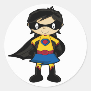 Superhero Girl Sticker