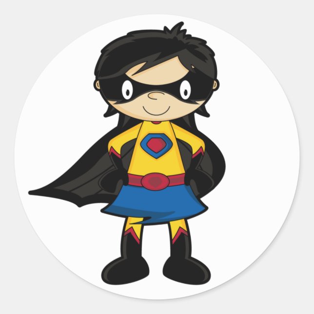 Superhero Girl Sticker (Front)