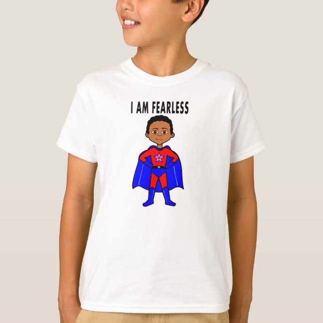 Superhero I AM FEARLESS t-shirt for boys (Front)
