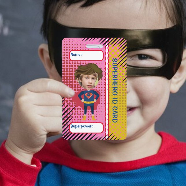 Superhero Id Card Kids super heroes fun identity  Badge (Creator Uploaded)