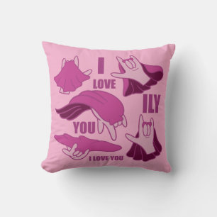 Superhero ILY - ASL Design Throw Pillow