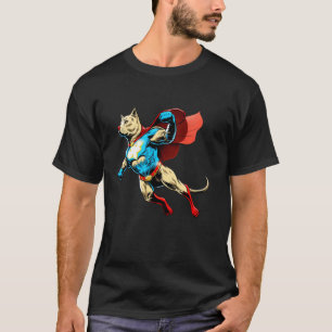 Superhero Labrador Retriever Red Cape Super Hero D T-Shirt