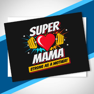 Superhero Mom - Strong As A Mother - Super Mama Postcard