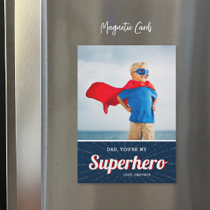 Superhero Papa Fête des pères Magnet Carte photo