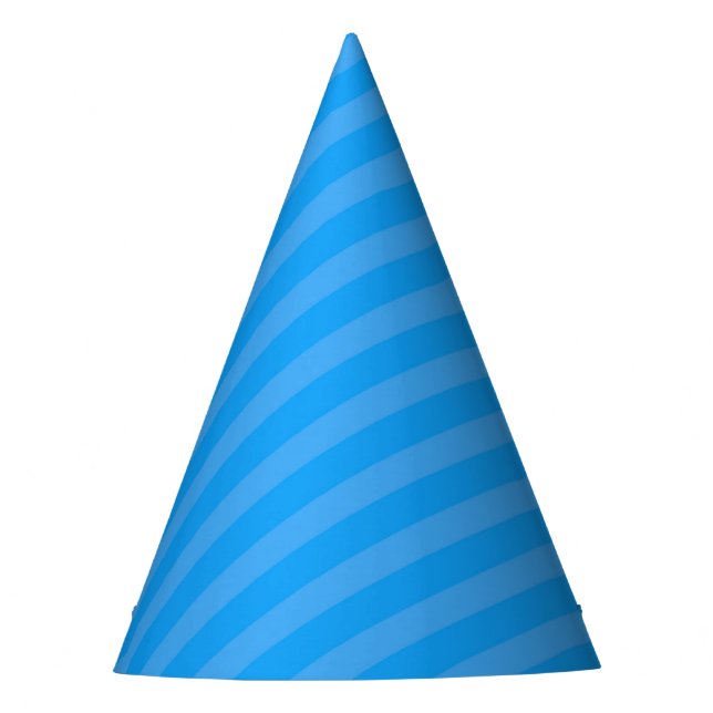 Superhero Party Hat - Blue Stripe (Front)