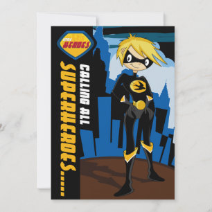 Superhero Party Invitation
