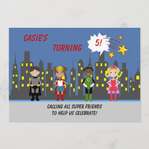 Superhero Party Invitations