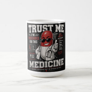 Superhero Pill Power Design Coffee Mug