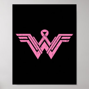 Superhero Pink Ribbon Breast Cancer Awareness Mom  Poster