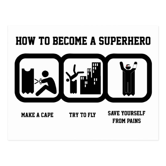 Superhero Postcard