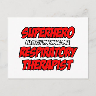 Superhero...Respiratory Therapist Postcard