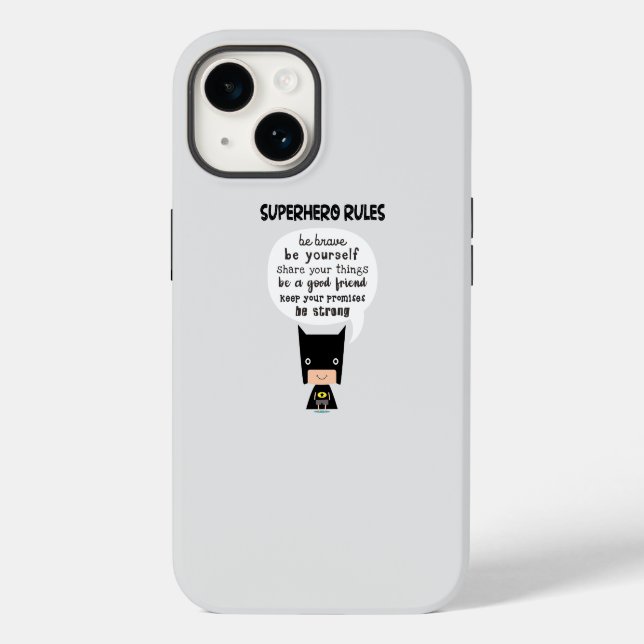 Superhero Rules Case-Mate iPhone Case (Back)