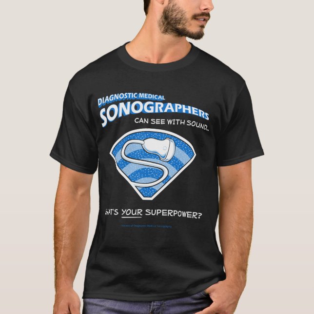 Superhero Sonographer Men's Shirt (Front)