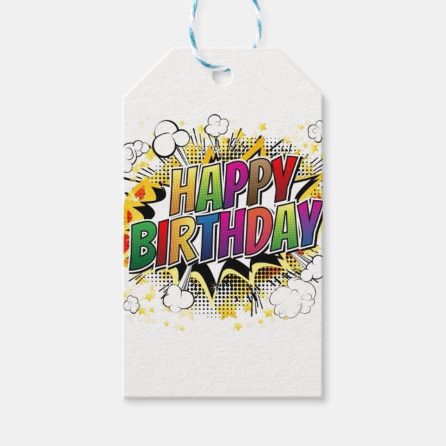 Superhero Style Gift Tags (Front)