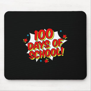 Superhero Style Happy 100th 100 Days of School  Mouse Pad