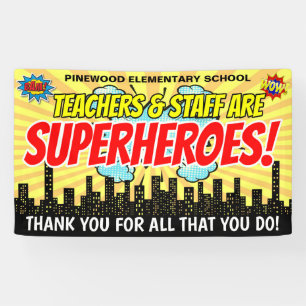 Superhero Teacher Appreciation Week Banner