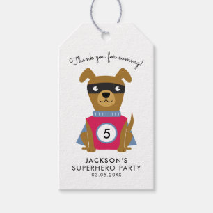 Superhero Theme Birthday Party Thank You Favour Ta Gift Tags