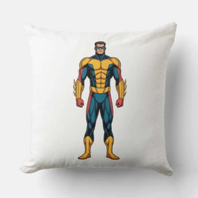 superhero throw pillow (Front)