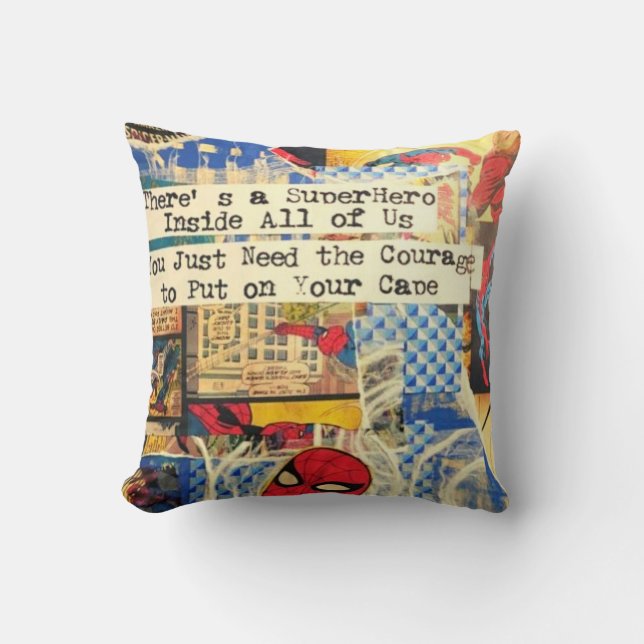 Superhero Throw Pillow (Front)