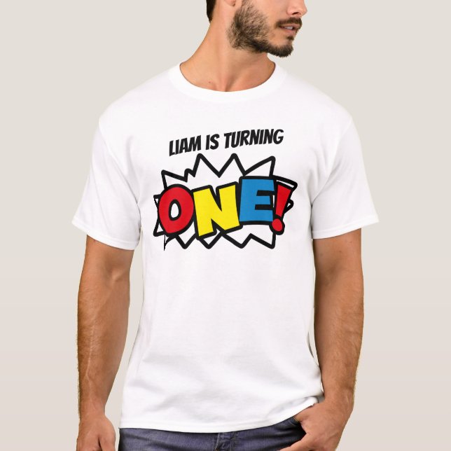 Superhero White T-shirt, Birthday Outfit T-Shirt (Front)