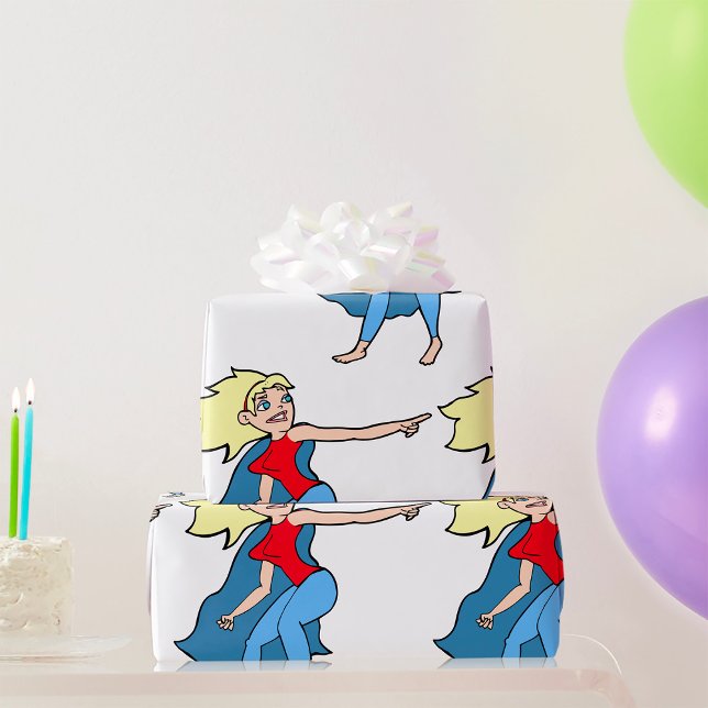 Superhero Woman Wrapping Paper (Creator Uploaded)