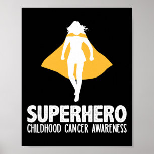 Superhero Women - Childhood Cancer Awareness  Poster