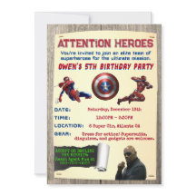 Superheroes Assemble Birthday Invitation
