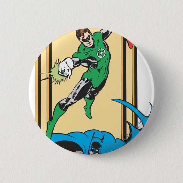 Superheroes In Action 2 Inch Round Button (Front)