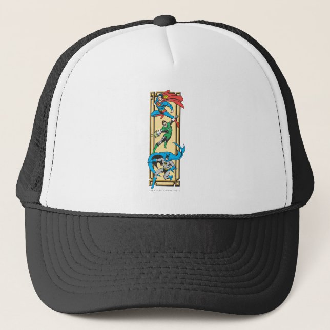 Superheroes In Action Trucker Hat (Front)