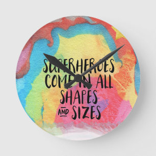 superheroes-inspirational- round clock