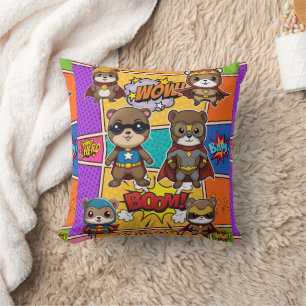 Superheroes Kawaii Gopher Prints Throw Pillow