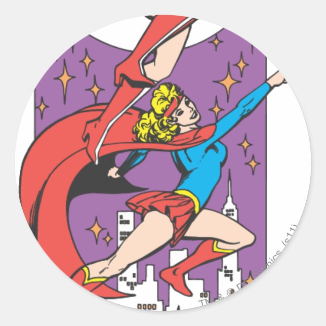 Superheroines In Action Classic Round Sticker (Front)