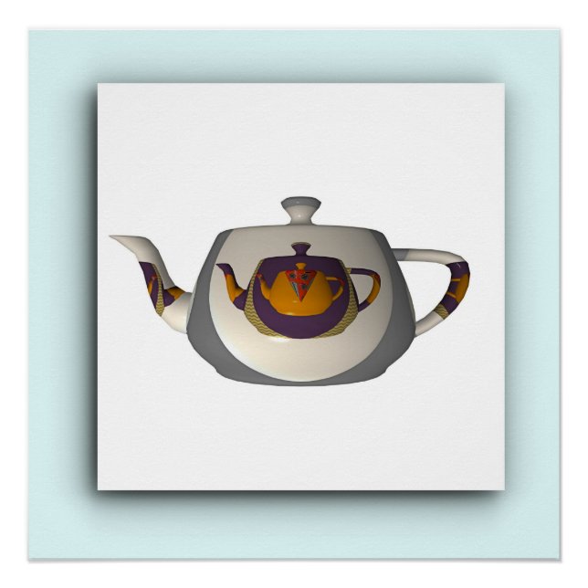 Superimposed Teapots Kitchen  Poster (Front)