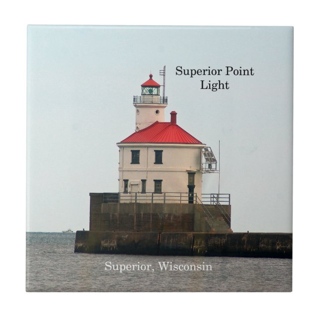 Superior Point Lighthouse tile (Front)