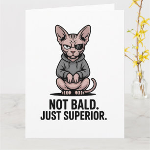 Superior Sphynx Cat Attitude Illustration Card