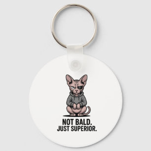 Superior Sphynx Cat Attitude Illustration Keychain
