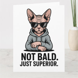 Superior Sphynx Cat Sarcastic Attitude Art Card