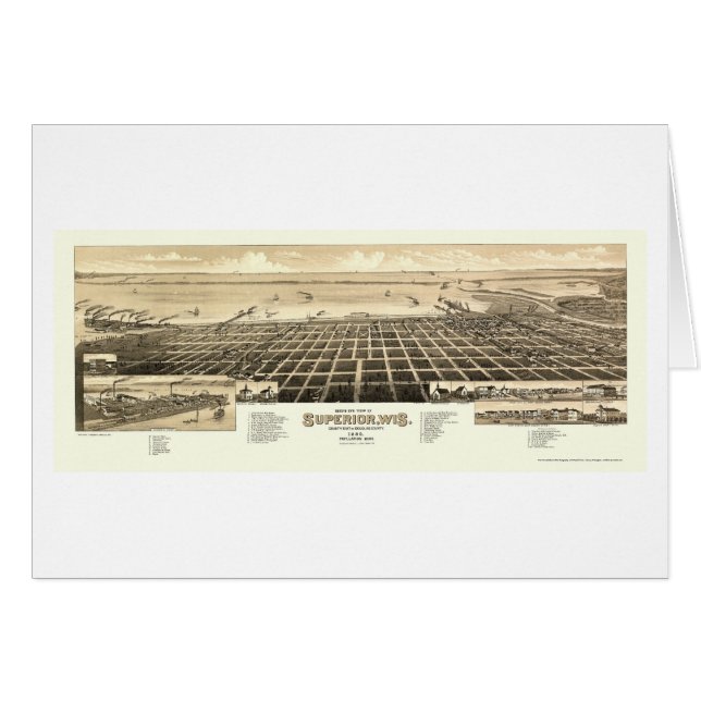 Superior, WI Panoramic Map - 1883 (Front Horizontal)