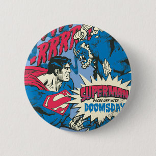 Superman 13 2 inch round button