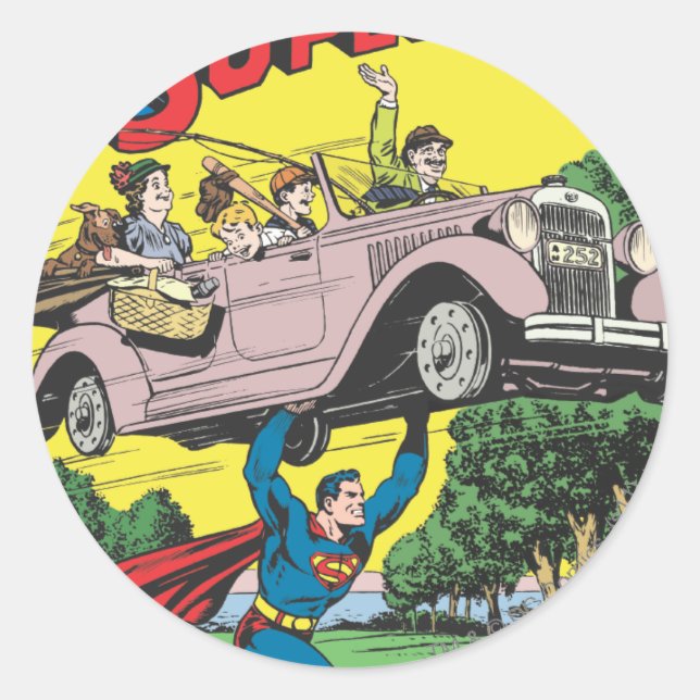 Superman #19 classic round sticker (Front)