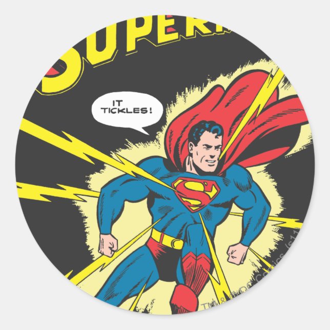 Superman #32 classic round sticker (Front)