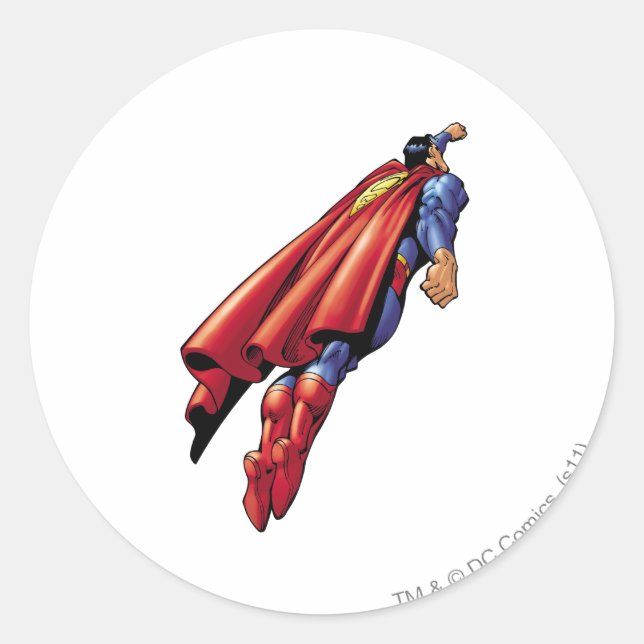 Superman 36 classic round sticker (Front)