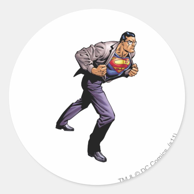 Superman 46 classic round sticker (Front)