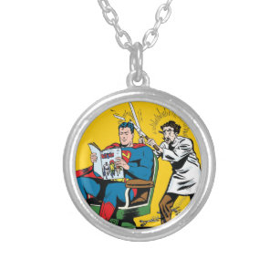 Superman #52 silver plated necklace
