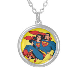 Superman #57 silver plated necklace