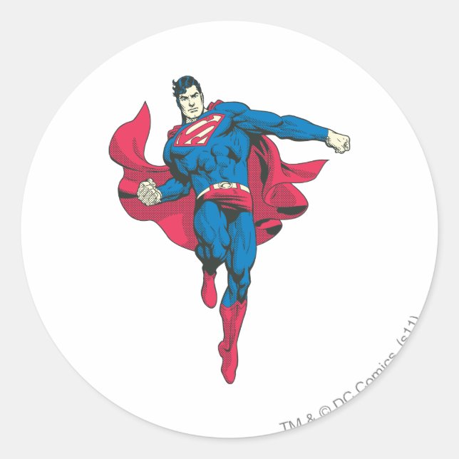 Superman 89 classic round sticker (Front)
